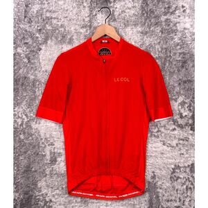Le Col Cycling Jersey Medium Mens Orange Full Zip Team